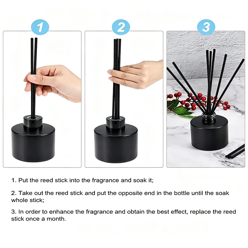 3mmx20cm Reed-Diffusor-Stäbchen aus Rattanfaser, Duftverdampfer-Stäbchen, Aroma-Diffusor-Ersatzstäbchen für Raumduftspender. – Detail 7
