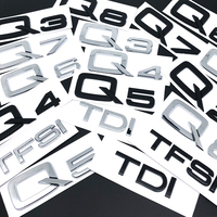 3D ABS Car Rear Trunk Badge Decal Sticker Emblem For Q2 Q3 Q4 Q5 Q6 Q7 Q8 TDI TFSI Accessories