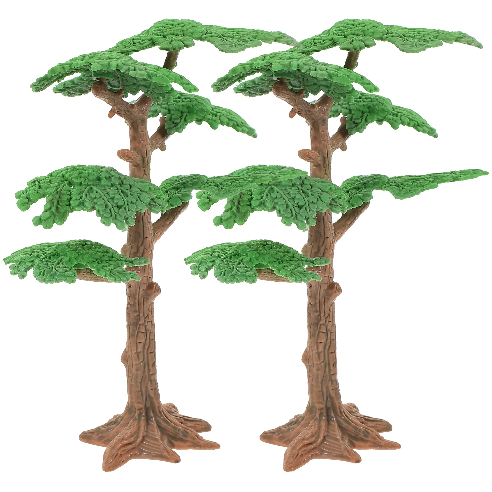 

2 Pcs Terrain Micro Landscape Tree Decor Small Plant Model Centerpieces for Tables