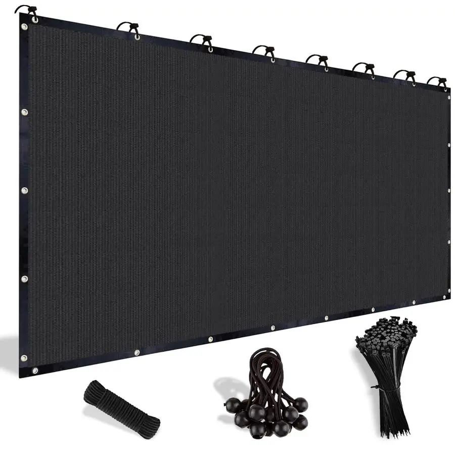 

Солнцезащитная сетка 90% затемнения с люверсами, 2,4 x 3,6 м, для перголы, навеса, тент, сетчатый тент-штора для патио, улицы, сада, двора