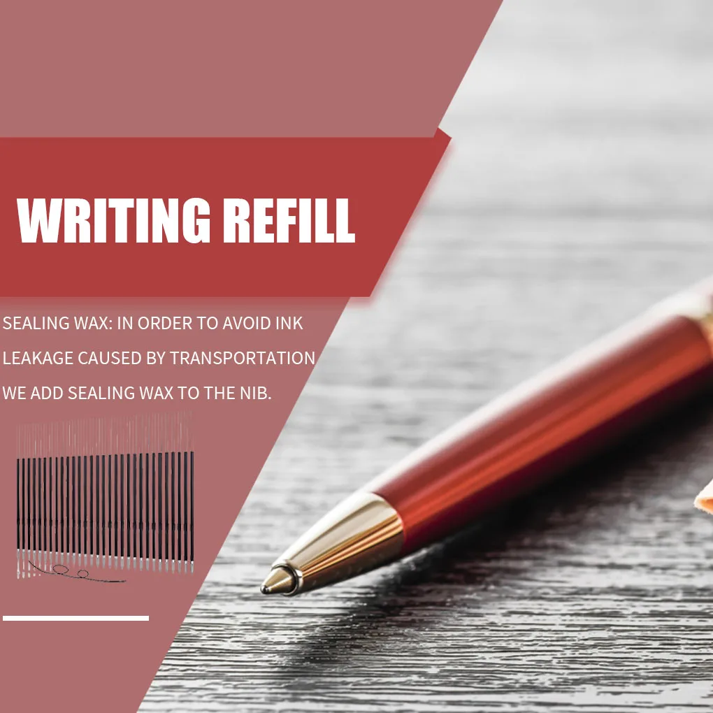 30 Pieces Pen Refills Ballpoint Writing Filling Office School Blue