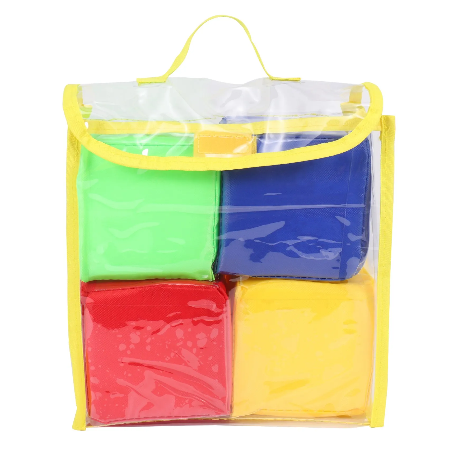 

M07K DIY Education Playing Dice, Pocket Squares ,Photo Pocket Foam Stacking Blocks - Set Of 4
