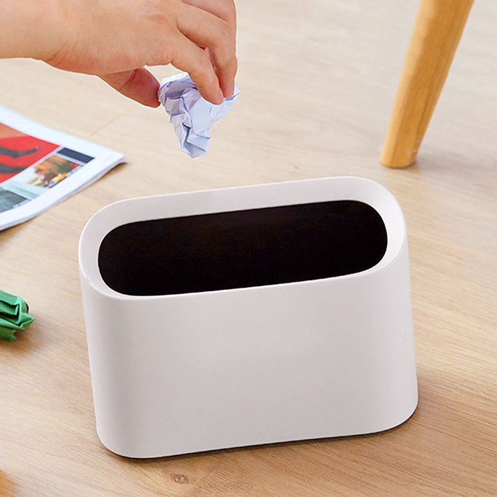 

Small Trash Can for Desk Double Layer Desktop Garbage Container Compact Design for Office Home Camping Easy to Clean Plastic Bin