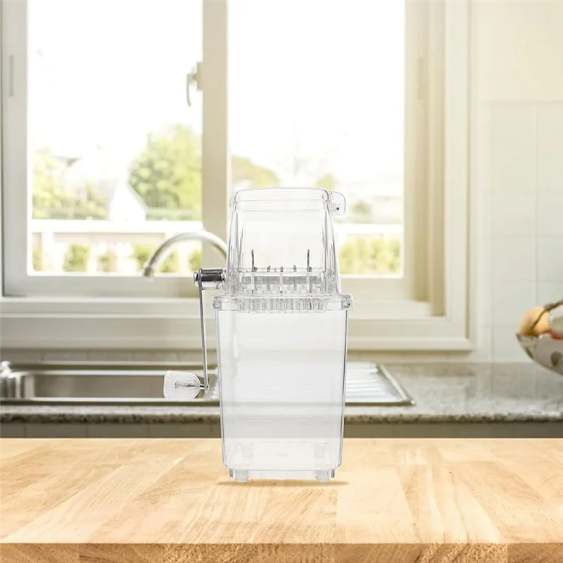Ręczna kruszarka do lodu Shopper's Appliances 2L, przenośna maszynka do lodu z korbką do domu, do lodu, do chipów lodowych, ręczna A