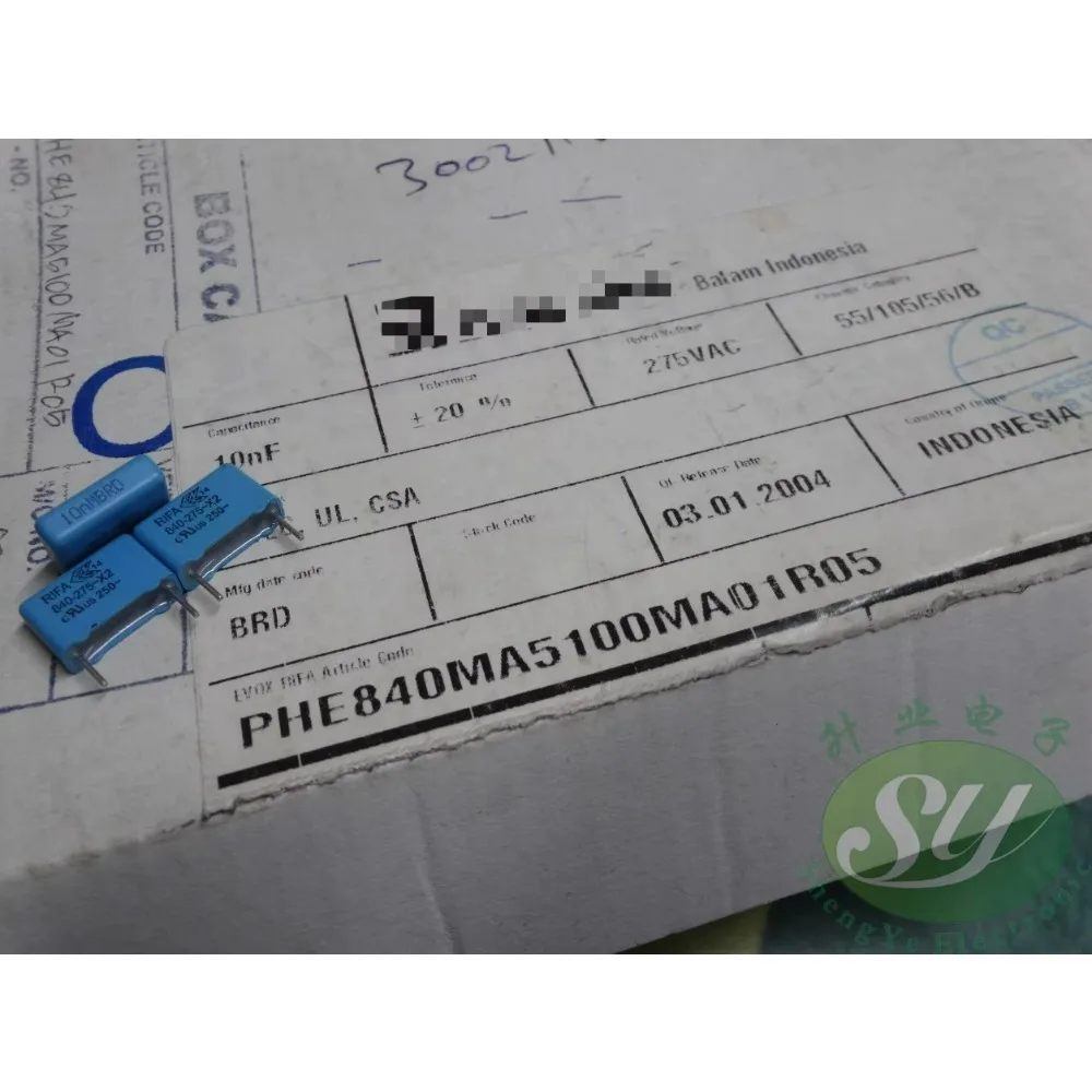 

10PCS RIFA PHE840 0.01uf/275vAC 10nf 103 Brand New 10mm Film Capacitor