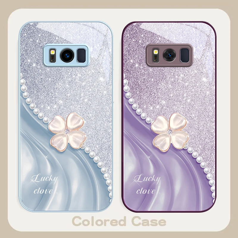 حافظة لهاتف سامسونج S22 S8 S9 10 20 Ultra S21 Pro S22 Plus S23 FE S24 Ultra S25 Edge S25Ultra Glass