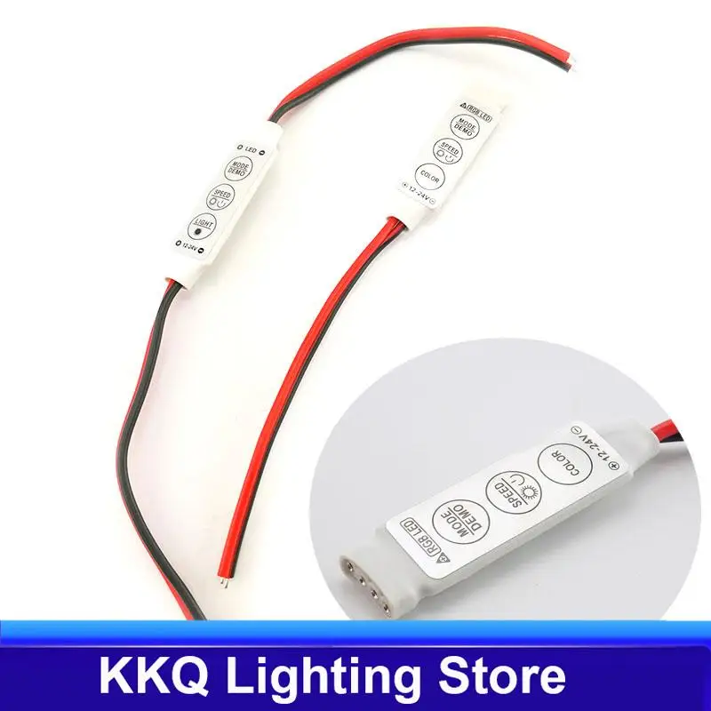 LED Strip RGB Controller Dimmer Switch DC 12V LED Single Color Mini 3Key Controller for SMD 5050 3528 5730 LED Strip Light K5