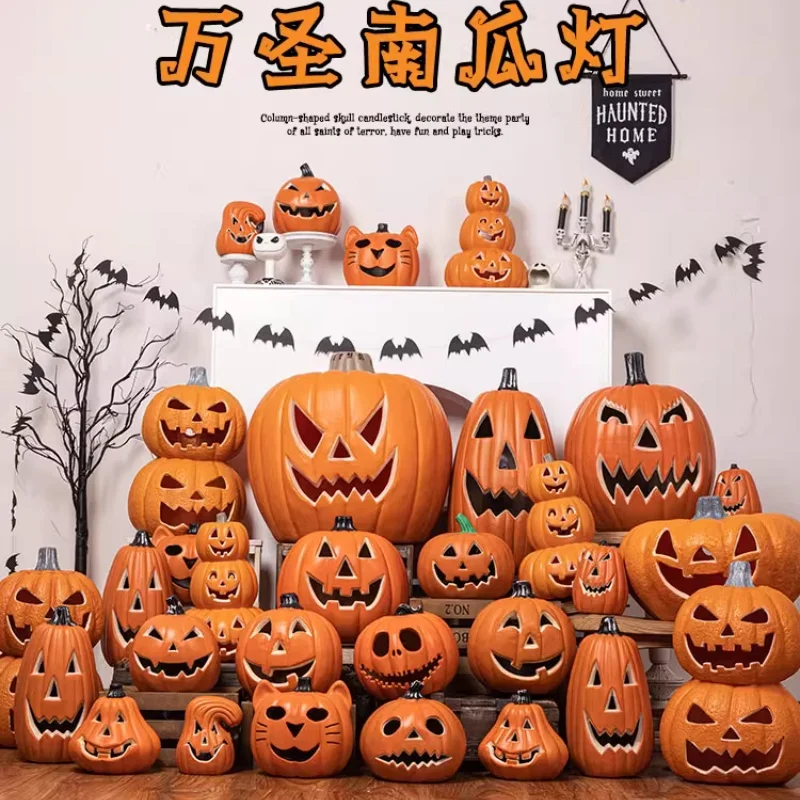 

Украшение на Хэллоуин, тыквенный фонарь, уличный DIY светящийся ювелирный реквизит, одежда, украшение сцены, подарки, забавный рабочий стол