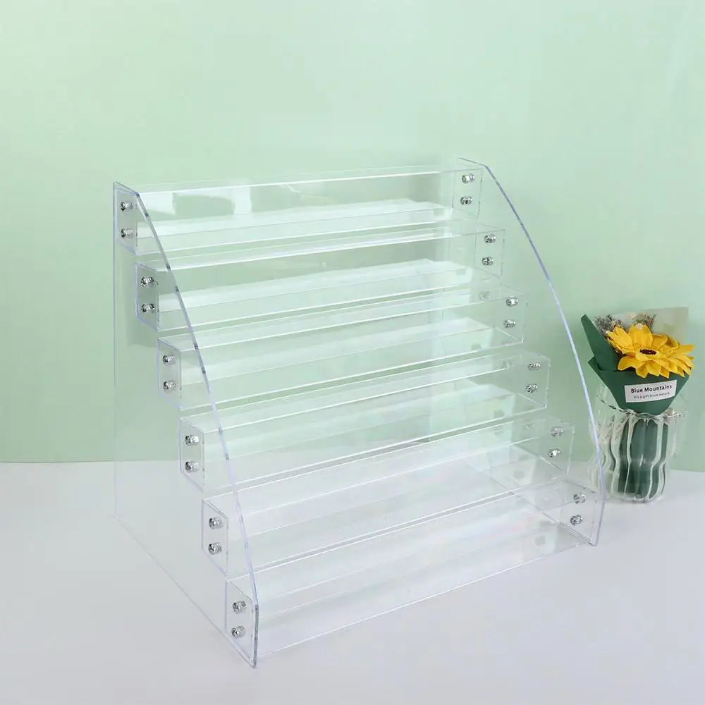 3/4/5/6/7 Layers Nail Polish Display Stand Clear Transparent Cosmetic Organizer Shelf Multi-layer Multifunction