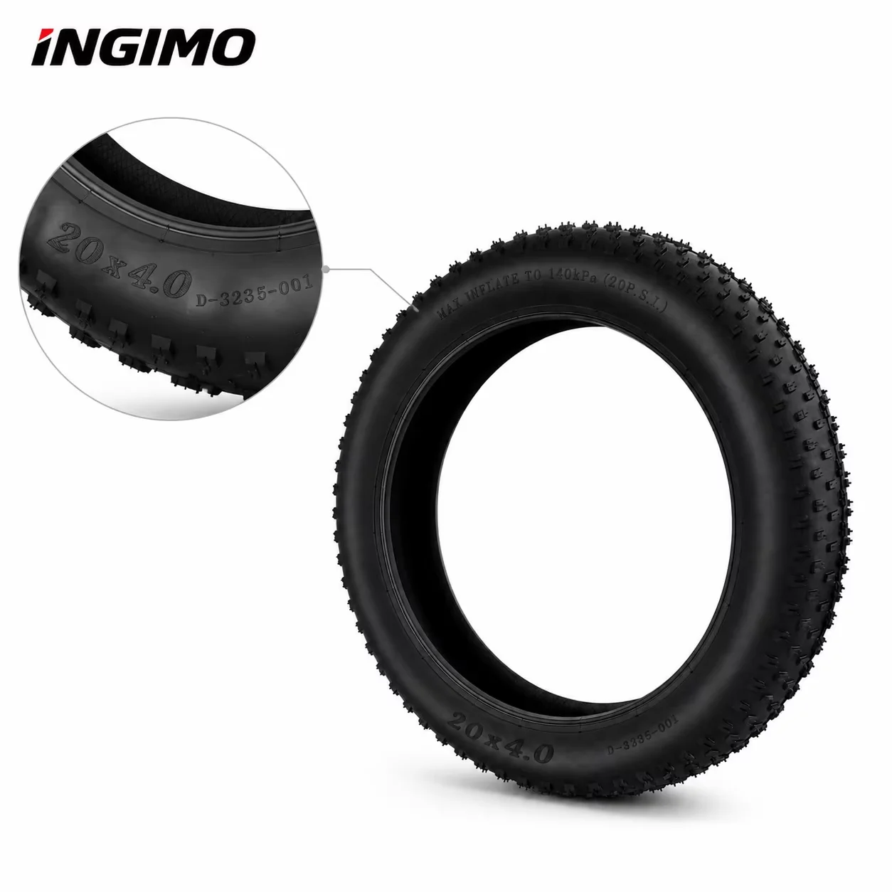 Wire Bead Large Particle/Tube 20x4.0 Fat Bike Tires City Beach Bike Snow Tire 20x4.0 Fat Tire Bicycle Tyre
