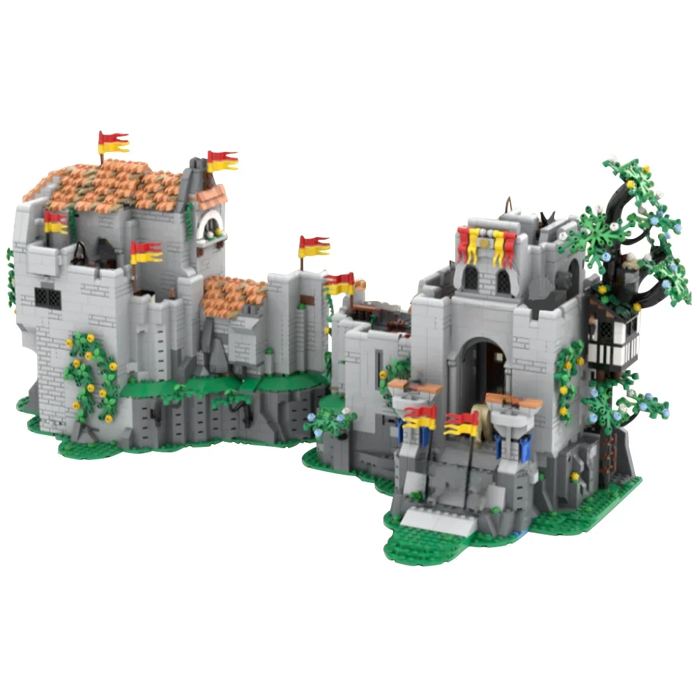 Gobricks MOC Medieval Castles Lionss Caslte Model Building Blocks Classic Architecture Bricks Toy for Childrens Birthday Gift