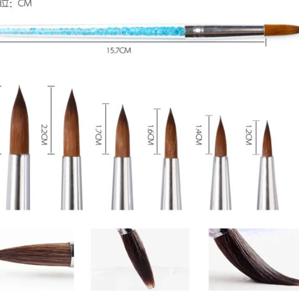 ชุดแปรงเพ้นท์เล็บ 6 ชิ้น ด้ามจับประดับเพชร สำหรับมืออาชีพ อุปกรณ์เพ้นท์เล็บ ชุดเริ่มต้นสำหรับร้านทำเล็บหรือใช้ในบ้าน