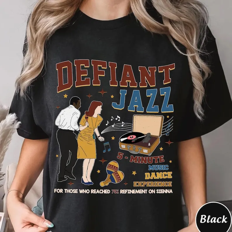 Defiant Jazz Scene T-Shirt, Severance Inspired, Woe’s Hollow Sci-Fi Tee, LUMON Shirt, Macrodata Shirt, Lumon Macrodata Shirt