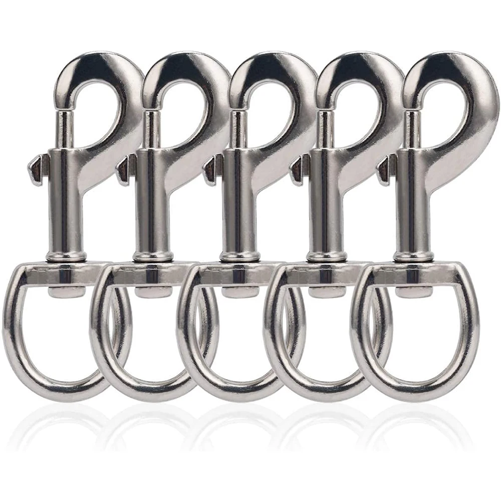 6Pcs/10Pcs Swivel Eye Bolt Snap Hooks Double Ended Bolt Snap Hook Metal Swivel Clips for Keychain, Linking Dog Leash Collar