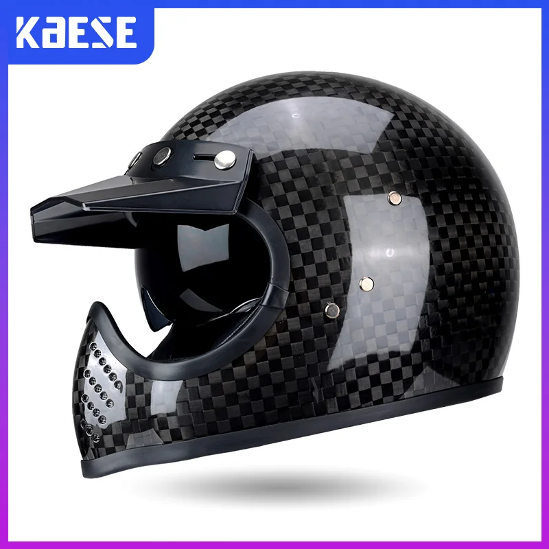 

Motorcycle ultra-light full face helmet, high quality 12K all-carbon fiber helmets, anti-fog lens, all-season motorbike