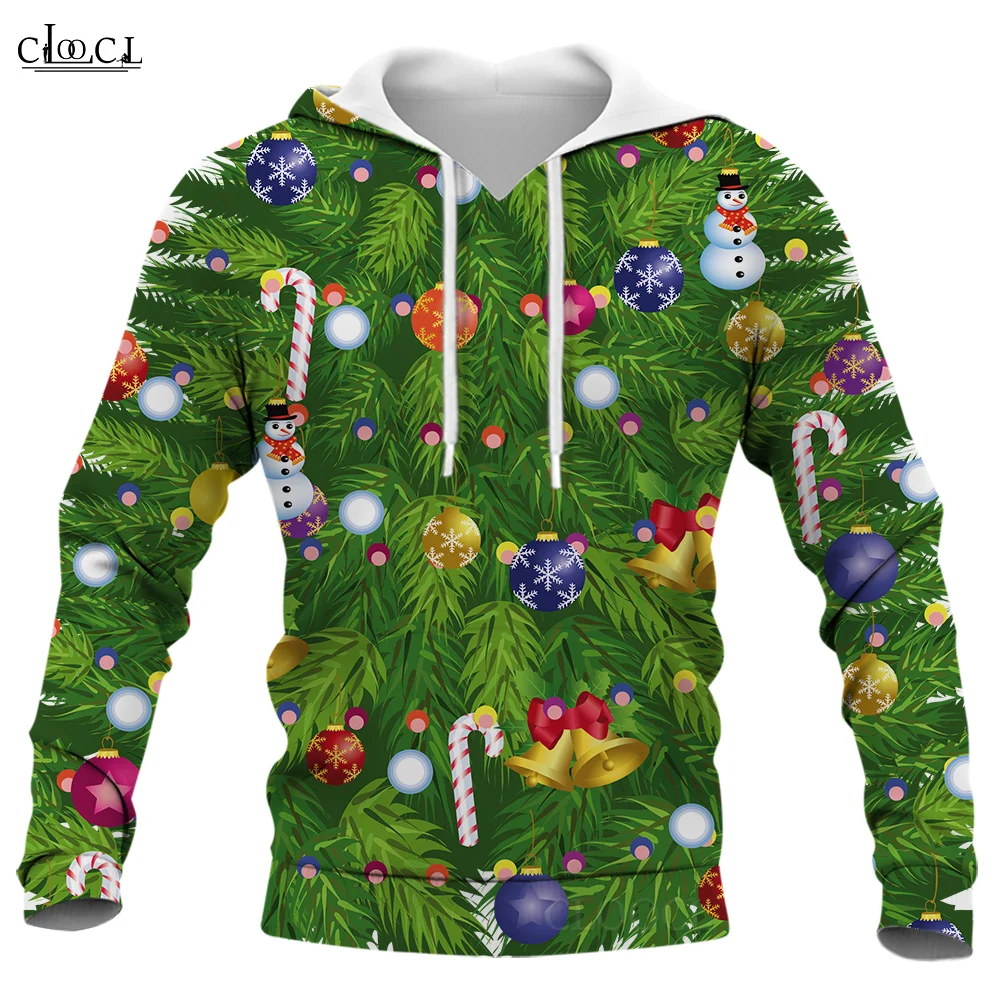 Cloocl feminino moletom com capuz gráfico 3d boneco de neve natal impresso moletom com capuz masculino pullovers casual feminino trajes de natal