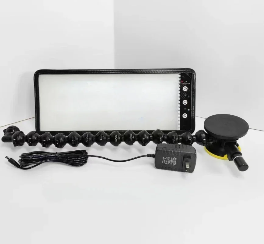 220V Dent Repair Lamp 6 Lamp Led Stripe Line Board Paintless Dent Removal Repair Tool With Ajustment Holder  Infinite Dimming
