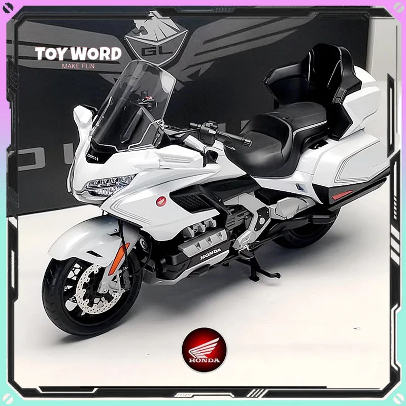 LCD car model 1/12 Honda Golden Wing GL1800 Cruise Edition Simulation Alloy Motorcycle Model room disply boy collection gift