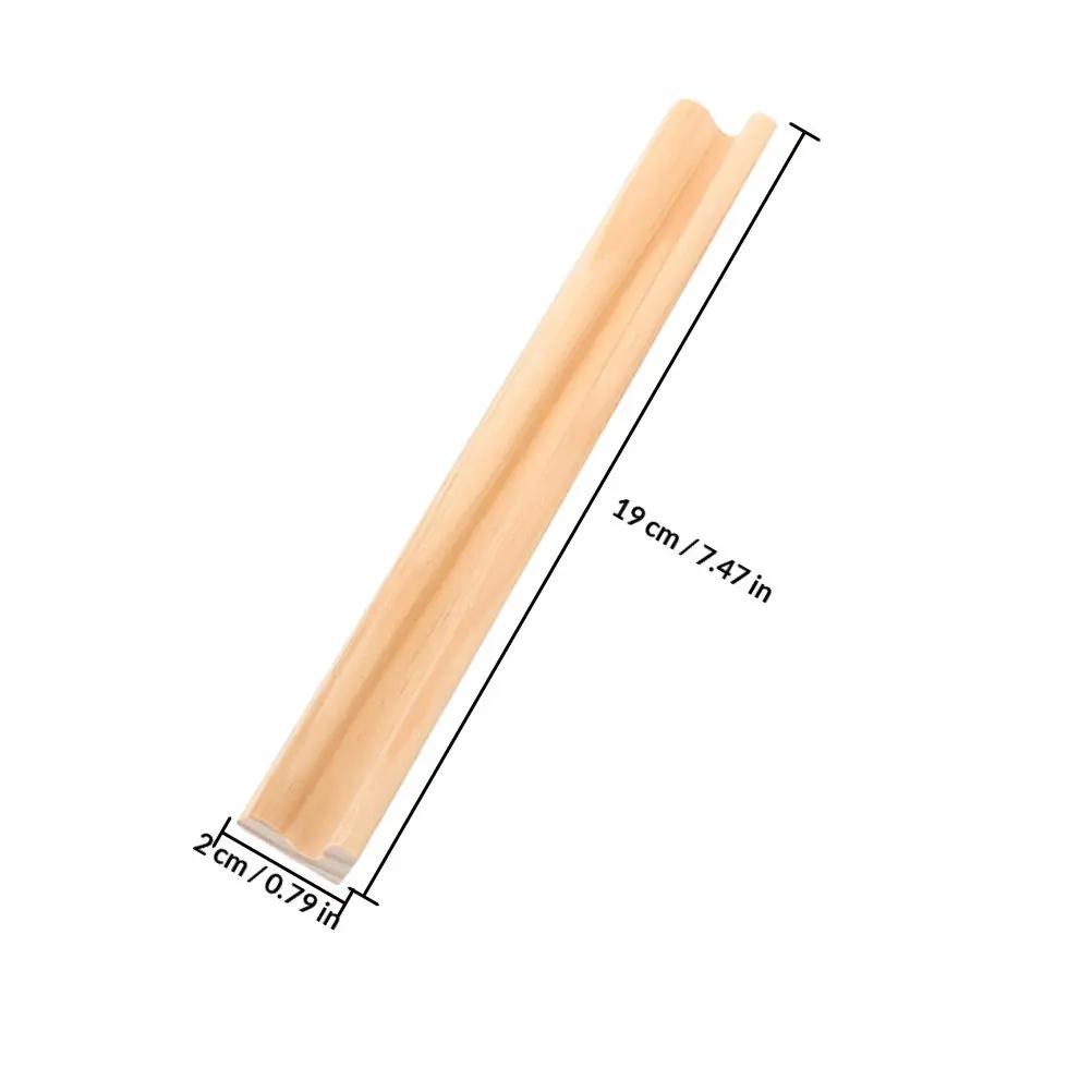 4Pcs Natural Wood Domino Holder Rack Oblique Angle Tray Desktop Display Organizer Game Base Domino Holder Display Trays