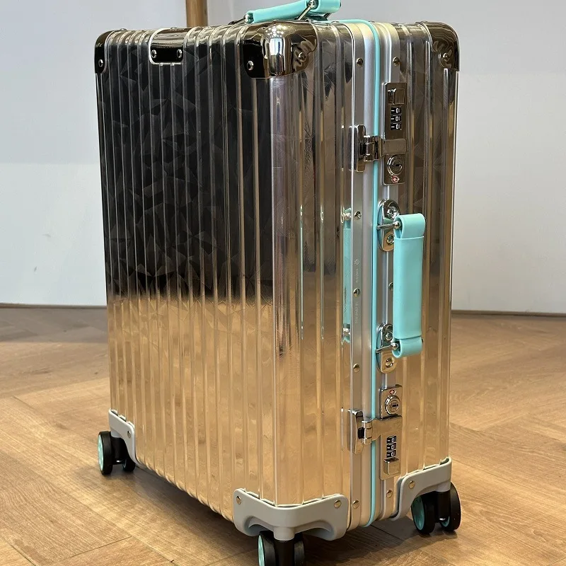 Aluminum Magnesium Mirror Alloy TSA006 Customs Lock Travel Lee Boarding Trolley Case