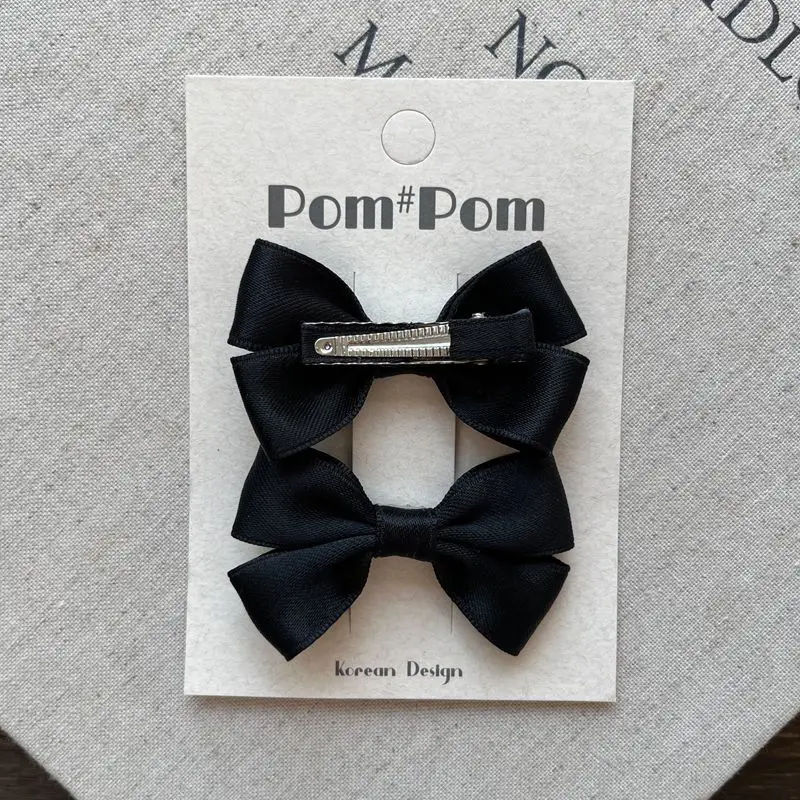 Korean Bow Children's Hairpin Girls Versatile Hairpin High Sense Bangs Clip Side Clip Princess Fabric Hair Accessories