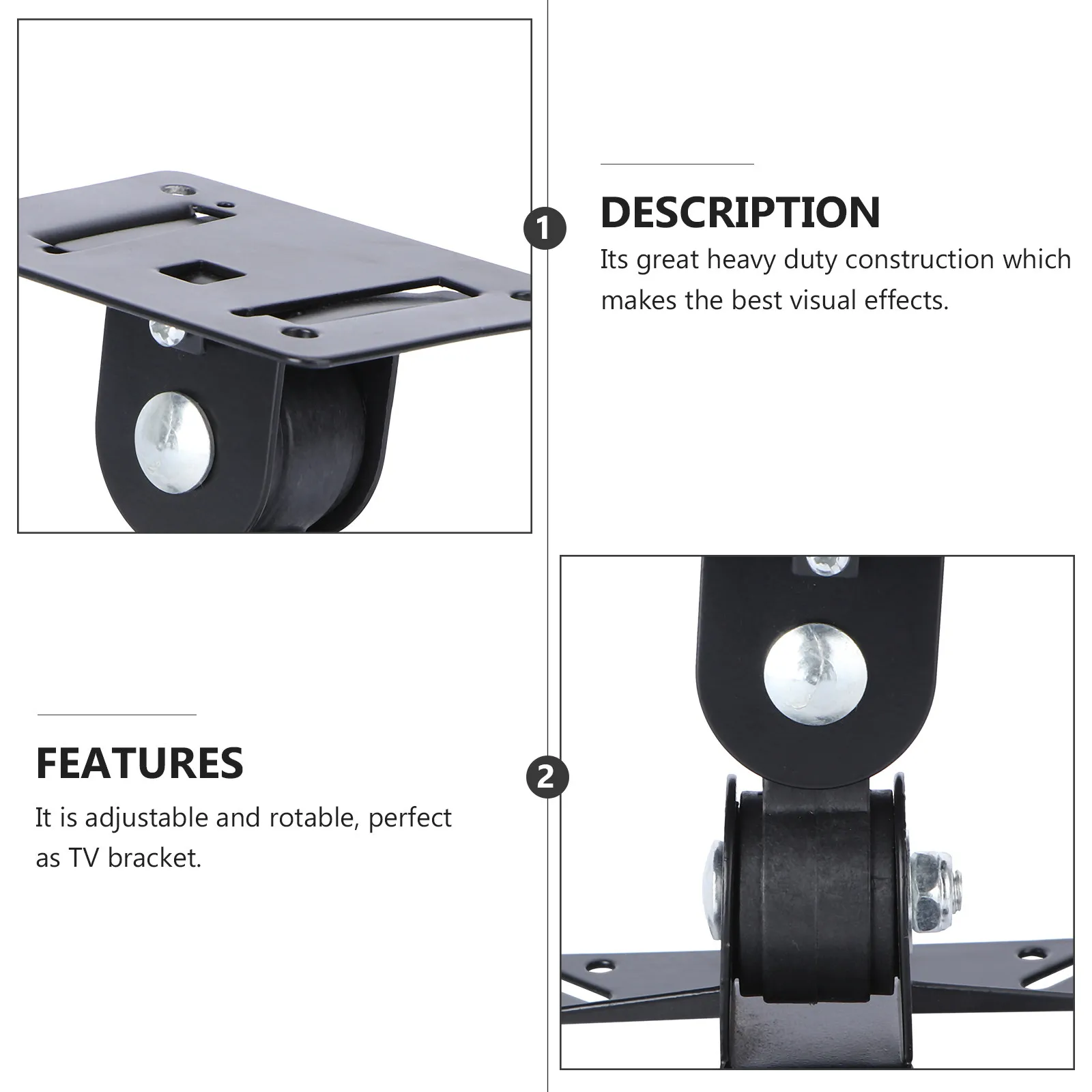 1Pcs LCD TV Holder Adjustable Rotatable Steel Bracket Heavy Duty Display Rack Suitable for 27 Inches TV 75 100Mm Hole Spacing