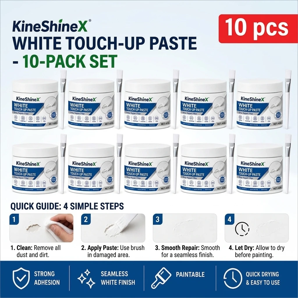 White Furniture Repair Paste for Wall Cabinet Door Skirting Scratch Repairing Homely Essential