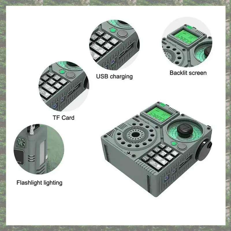 

Hanrongda Multiband Radio ABS Portable Supports T-BLITZ AUX Air Band Radio Receiver