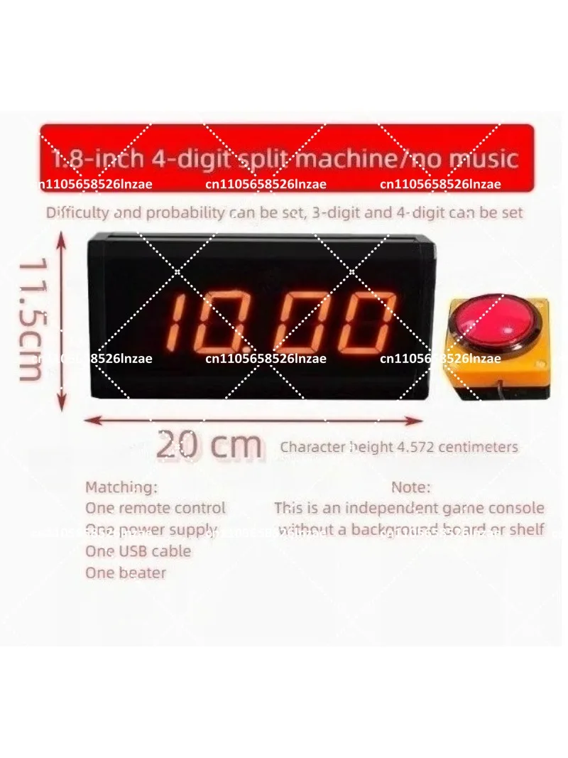 10-Second Challenge Timer, One-Handed Countdown Game Controller for Party Games & Group Activities