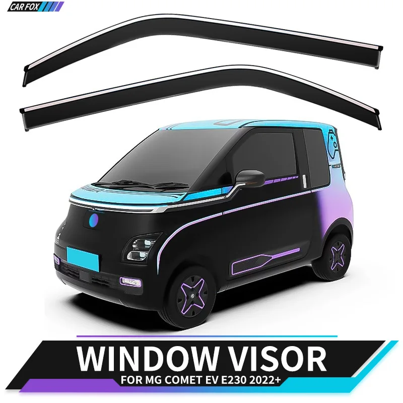 

2Pcs For MG Comet EV 2022+ Car Window Visor Awning Shelters Windshield Side Window Rain Sun Shade Auto Accessories Car Styling