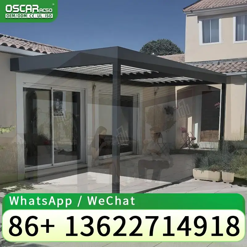 Waterproof Aluminum Gazebo Pergola Kit 3x4 Bioclimatique Bioclimatica for Garden Patio Backyard pergola