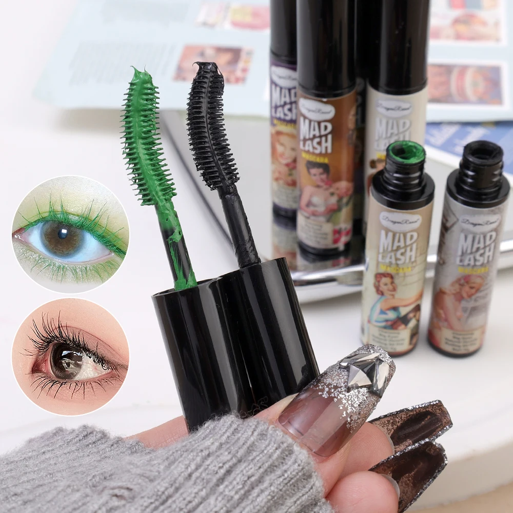 GON RANEE-Mascara longue durée, 6 couleurs, étanche, séchage rapide, pour document, volume facile, pinceau de maquillage