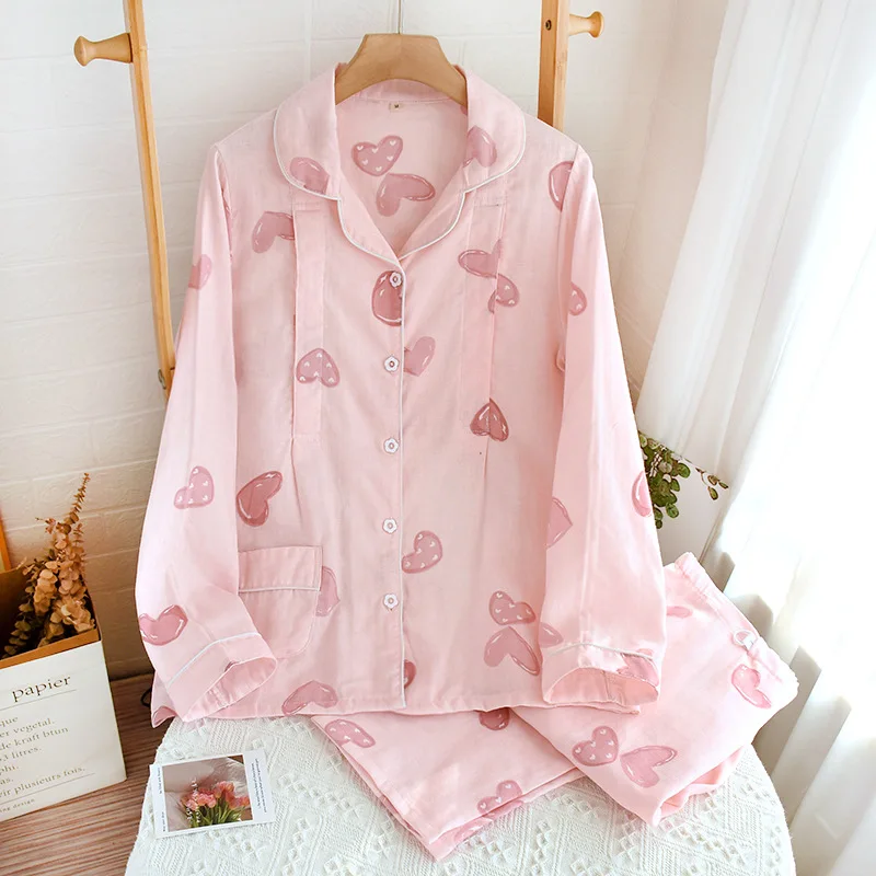 2025 Spring New Maternity Pyjamas 2 Pieces Feeding Nightie Lounge Wear Pure Cotton Long Sleeve Breadtfeeding Pajamas