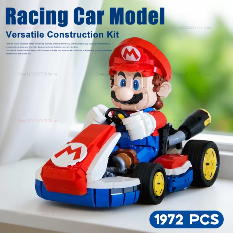

Kart Building Blocks Set Racing Car Model 1972 Pcs DIY Bricks Educational Toy for Kids Adults Gift Birthday Christmas Decorate
