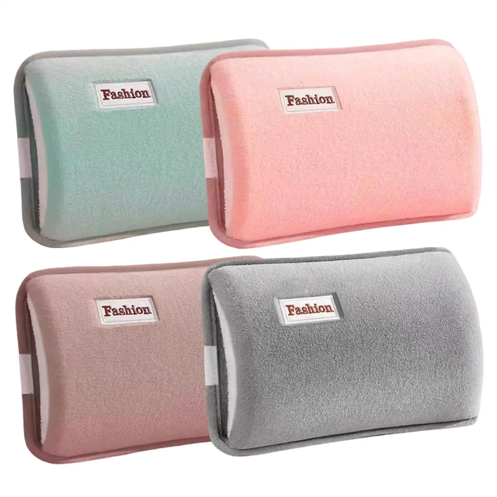 Rechargeable Electric Hot Water Bottle with Plush Cover for Period Cramp Pain Relief Back Belly Foot Warmth Home Winter Use