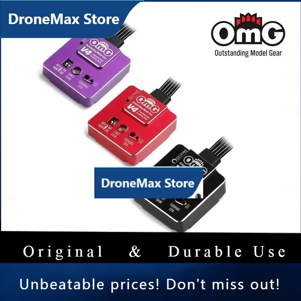 DroMaOmG V1 V4 V6 Gyro With Digital Analog Mode Metal Gyroscope Gyro System For RC Car Drift Rear Drive Car Touring Drift F1 Car