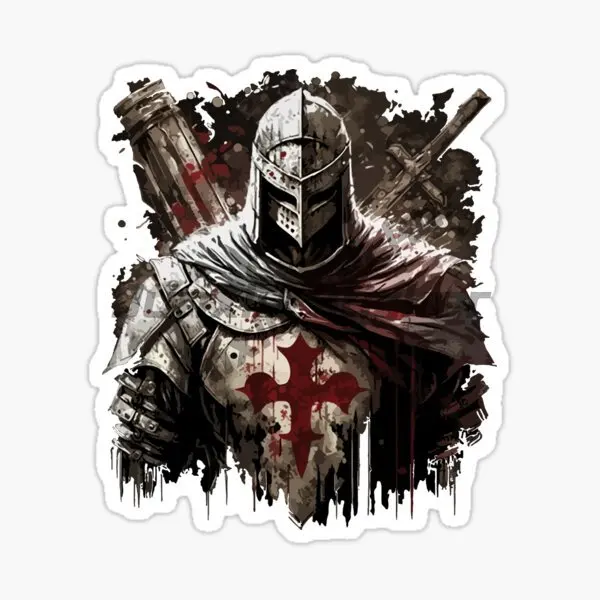 Crusader Sign Templar Knight Shield Sticker Motorcycle Laptop Truck Window Helmet PVC Decal Customizable view 6