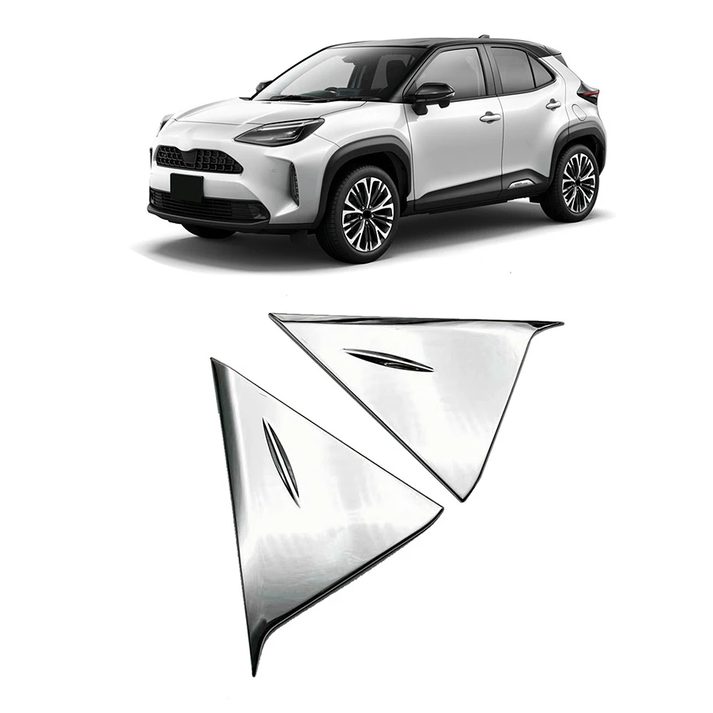 for Toyota Yaris Cross 2020 2021 Chrome ABS Exterior Side Rear Window Spoiler Triple-cornered Cover Trim