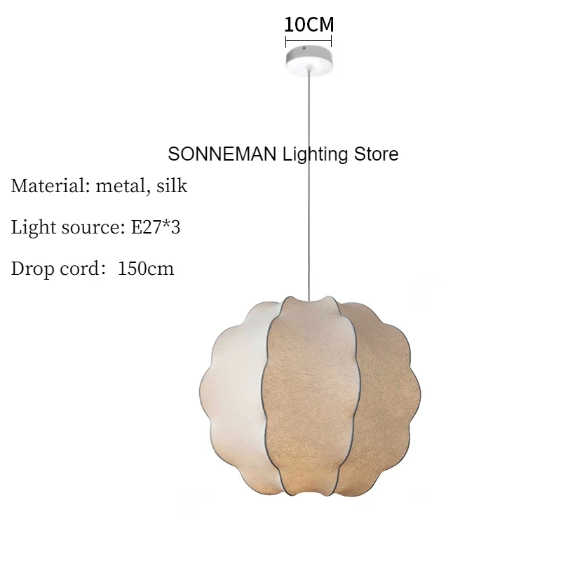 Japan Zijden Hanglamp Nordic Creatieve Zijden Kroonluchter voor Restaurant Slaapkamer Woonkamer Eetkamer Slaapkamer Home Decor
