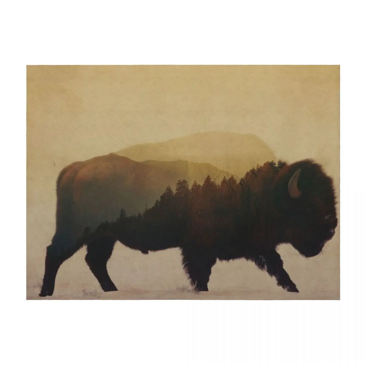 

Bison Throw Blanket Hair for babies Decorative Sofa Sofa Quilt Blankets