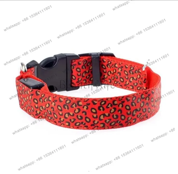Pet collar charging luminous walking dog night LED flash dog with luminous warning to prevent lost dogs and cats