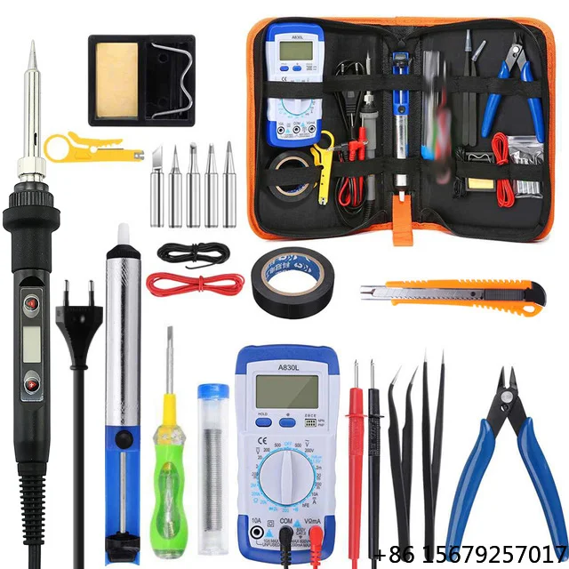 Factory 90W Digital Soldering Iron Kit 20 in 1 Pcs Set Temperature Adjustable 220V 110V Welding Tool