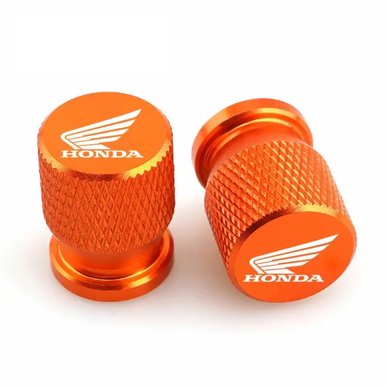 2PCS Motorcycle CNC Aluminum Tire Valve Air Port Stem Cover Caps Honda CBR600 1000RR CRF250L 450R NC750X 750S CB500X 650R