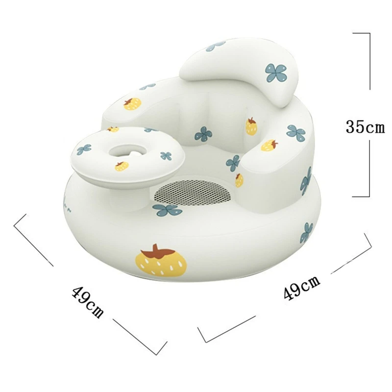 Portable Baby High Chair with Detachable Tray and Adorable Animal Print Design Lightweight Foldable Infant Seat