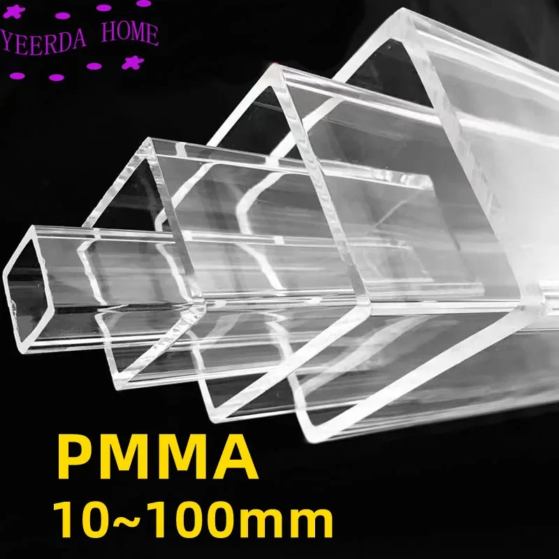 

10~100mm Side Width Acrylic square pipe hollow duct transparent plexiglass tube PMMA quartet cantal