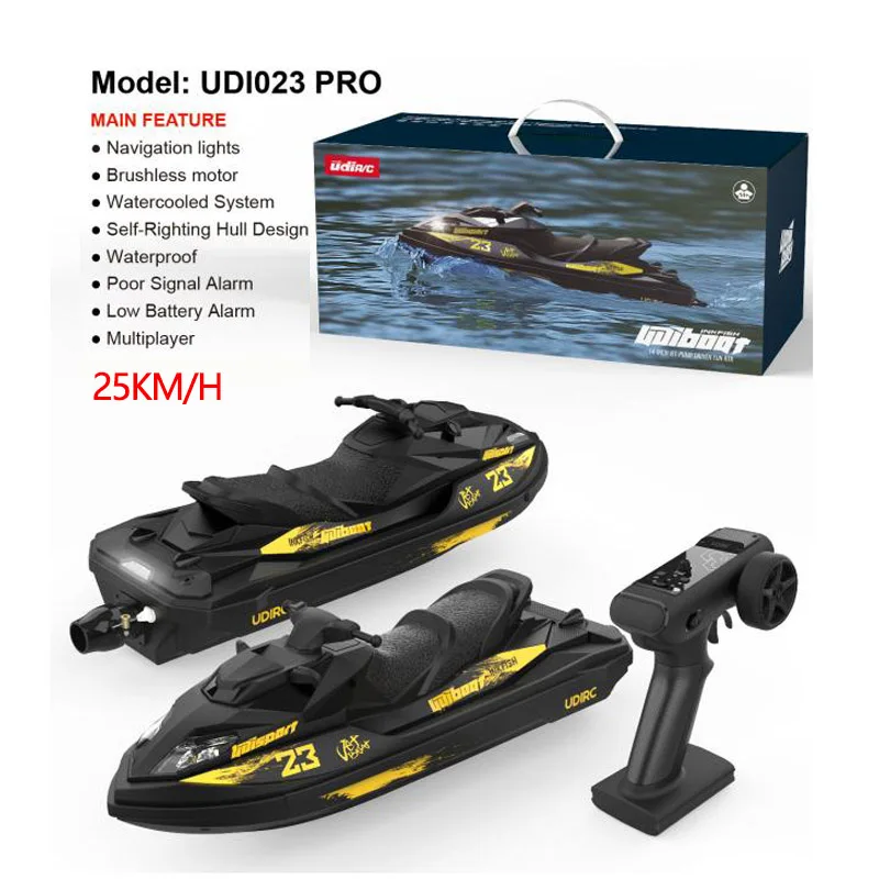 UDI023 RC Speedboat 2.4G Jet Spray RC Boat Remote Control Ship Waterproof Self-Righting LED Lights RTR High-Speed Models Toys image 3