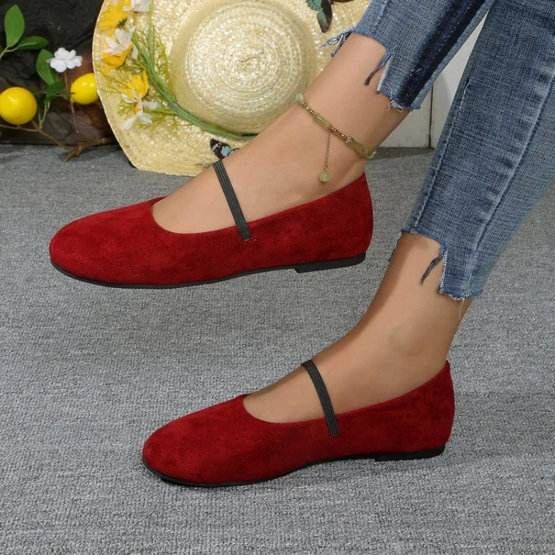 ballet flats women round toe elastic band shoes newwomen cozy 2026 view 6