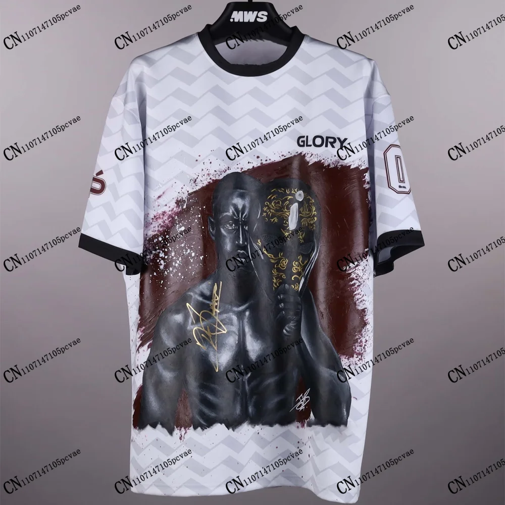 2026 Mory Kromah Hand-Painted Shirt Glory Kickboxing - Collision 9 A True Work of Art Autographed by Mory Kromah Heavyweight