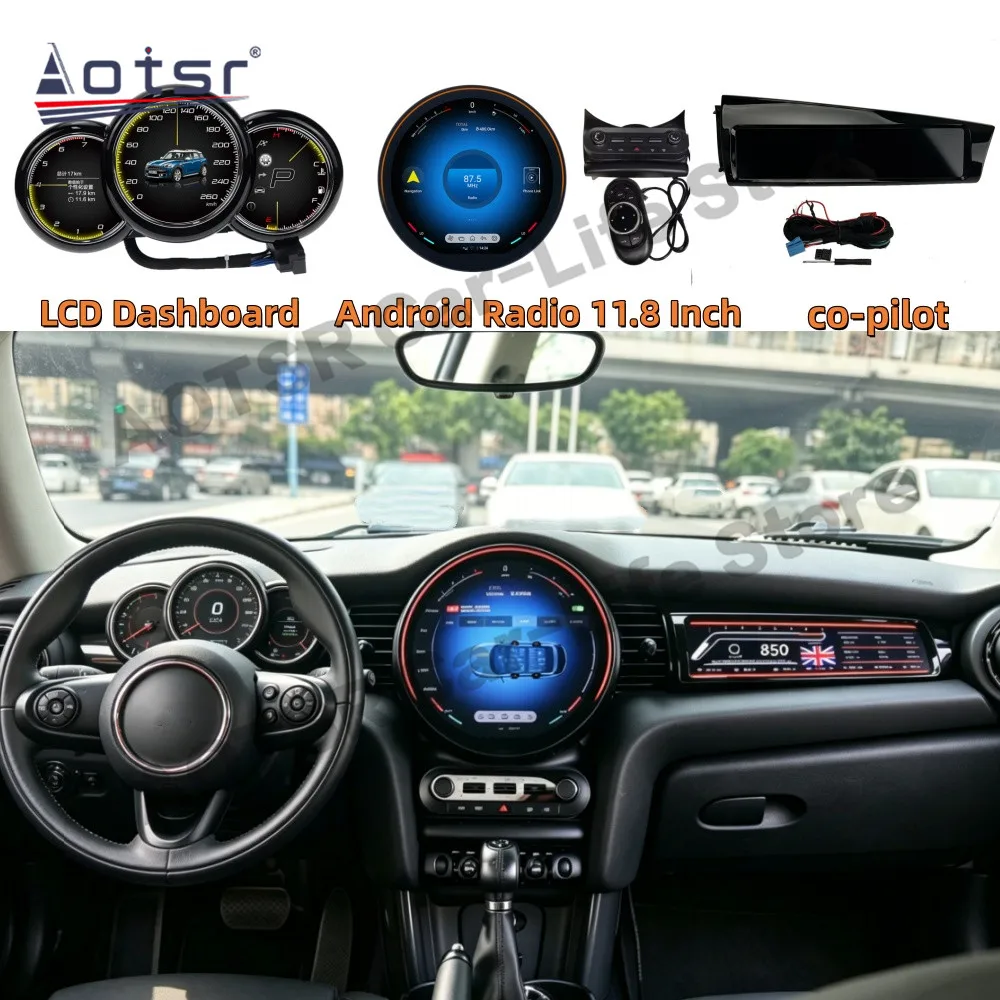 For BMW Mini Cooper R56 R55 R57 R58 F55 F56 F57 F58 2004~2023 Performance Display Dashboard LCD Speed Table Virtual Information
