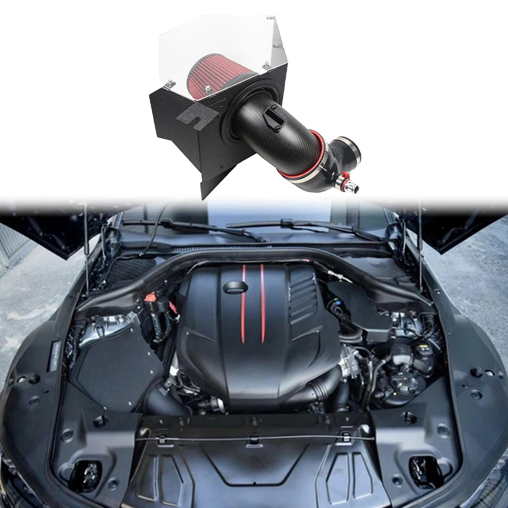 

For 2019+ Supra A90 A91 Z4 M40i 3.0T B58 GEN1 GEN2 Cold Air Intake With Inlet Pipe Dry Carbon Fiber Series